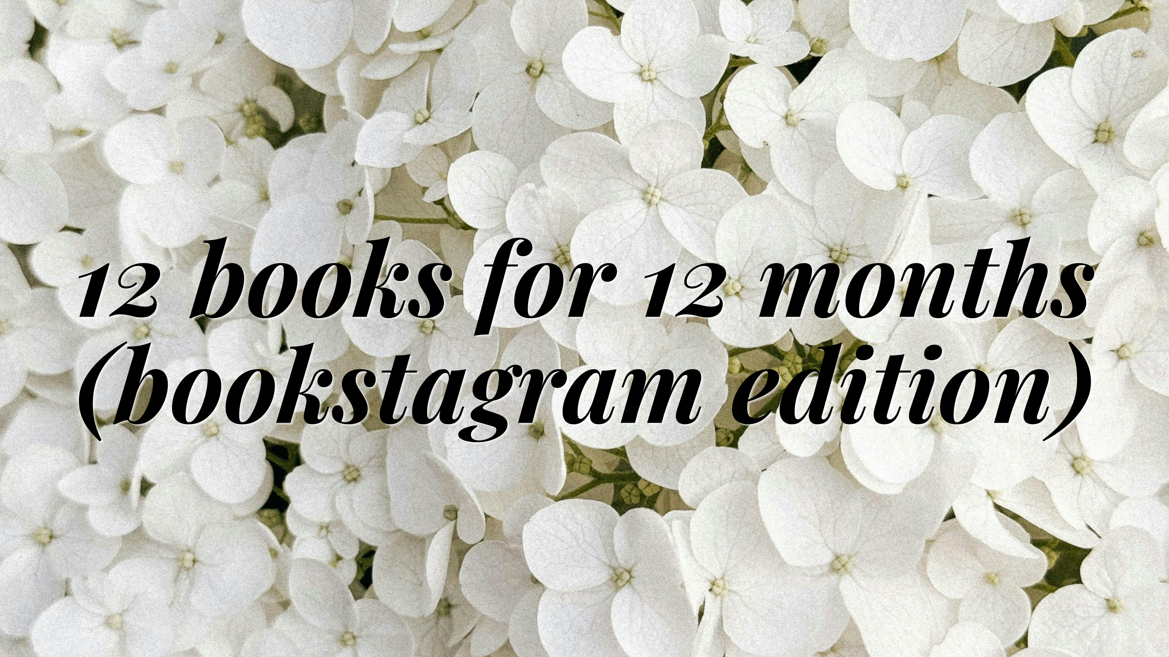 𝟏𝟐 𝐁𝐨𝐨𝐤𝐬 𝐟𝐨𝐫 𝟏𝟐 𝐌𝐨𝐧𝐭𝐡𝐬 (Bookstagram Edition)